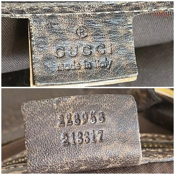 Authentic GUCCI Dark Brown Guccissima Leather New Pelham Large Shoulder Bag - Picture 12 of 15